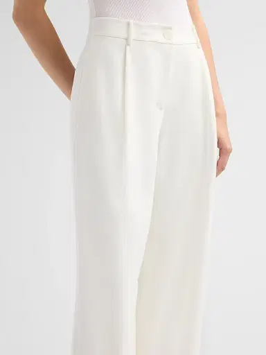 Toccin Women's Solara Pleated Wide-Leg Trousers - Optic - Size 12 | Thumbnail 5 Toccin Women's Solara Pleated Wide-Leg Trousers - Optic - Size 12 | Thumbnail 5