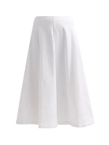 Altuzarra Women's Varda Cotton-Blend Panelled Midi Skirt - Optic White - Size 14 | Thumbnail 1 Altuzarra Women's Varda Cotton-Blend Panelled Midi Skirt - Optic White - Size 14 | Thumbnail 1