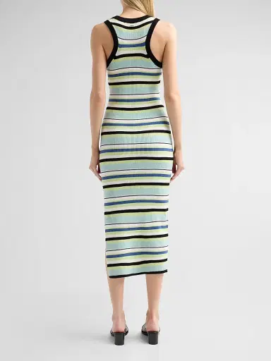 Toccin Women's Piper Tie-Front Sleeveless Midi Dress - Ocean Keylime Multi | Thumbnail 3 Toccin Women's Piper Tie-Front Sleeveless Midi Dress - Ocean Keylime Multi | Thumbnail 3