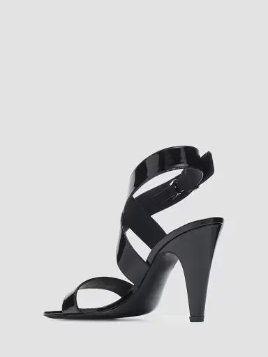 Alaïa Women's 90MM Leather Cone Heel Sandals - Noir | Thumbnail 2 Alaïa Women's 90MM Leather Cone Heel Sandals - Noir | Thumbnail 2