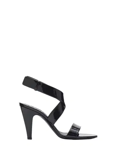 Alaïa Women's 90MM Leather Cone Heel Sandals - Noir | Thumbnail 1 Alaïa Women's 90MM Leather Cone Heel Sandals - Noir | Thumbnail 1