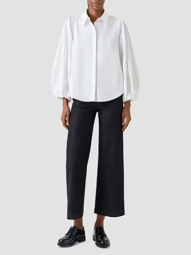 Akris punto Women's Washed Cotton Boxy Shirt - Cream - Size 16 | Thumbnail 2 Akris punto Women's Washed Cotton Boxy Shirt - Cream - Size 16 | Thumbnail 2