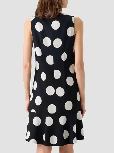 Akris punto Women's Polka Dot Shift Dress - Black Cream | Thumbnail 3 Akris punto Women's Polka Dot Shift Dress - Black Cream | Thumbnail 3