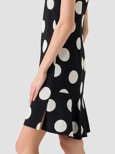 Akris punto Women's Polka Dot Shift Dress - Black Cream | Thumbnail 5 Akris punto Women's Polka Dot Shift Dress - Black Cream | Thumbnail 5