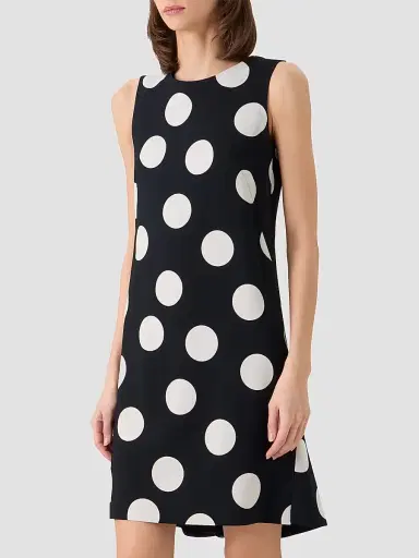 Akris punto Women's Polka Dot Shift Dress - Black Cream | Thumbnail 6 Akris punto Women's Polka Dot Shift Dress - Black Cream | Thumbnail 6