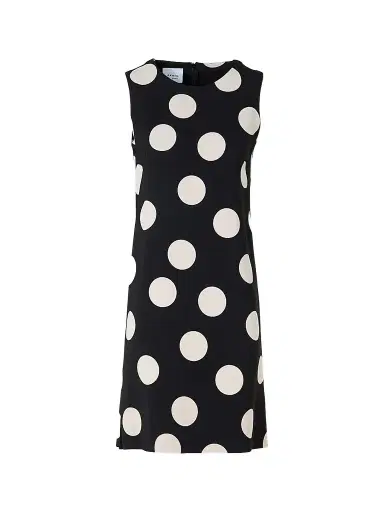 Akris punto Women's Polka Dot Shift Dress - Black Cream | Thumbnail 1 Akris punto Women's Polka Dot Shift Dress - Black Cream | Thumbnail 1