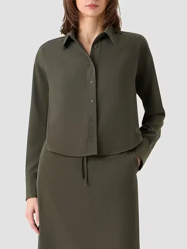 Akris punto Women's Relaxed Lasercut Crêpe Shirt | Thumbnail 7 Akris punto Women's Relaxed Lasercut Crêpe Shirt | Thumbnail 7