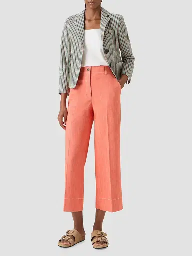 Akris punto Women's Seersucker Stripe Stretch-Cotton Blazer - Size 14 | Thumbnail 2 Akris punto Women's Seersucker Stripe Stretch-Cotton Blazer - Size 14 | Thumbnail 2