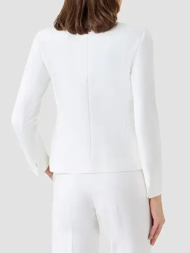 Akris punto Women's Jersey One-Button Blazer - Cream - Size 14 | Thumbnail 3 Akris punto Women's Jersey One-Button Blazer - Cream - Size 14 | Thumbnail 3