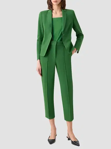 Akris punto Women's Jersey One-Button Blazer - Green - Size 16 | Thumbnail 2 Akris punto Women's Jersey One-Button Blazer - Green - Size 16 | Thumbnail 2