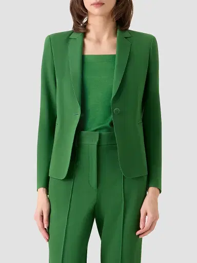 Akris punto Women's Jersey One-Button Blazer - Green - Size 16 | Thumbnail 4 Akris punto Women's Jersey One-Button Blazer - Green - Size 16 | Thumbnail 4