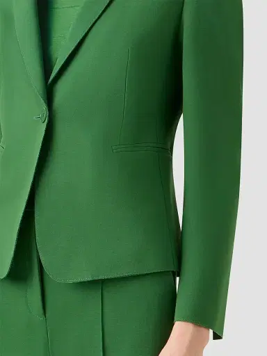 Akris punto Women's Jersey One-Button Blazer - Green - Size 16 | Thumbnail 5 Akris punto Women's Jersey One-Button Blazer - Green - Size 16 | Thumbnail 5