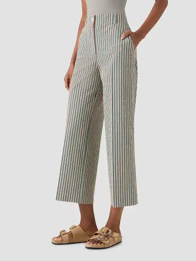 Akris punto Women's Chiara Seersucker Crop Pants | Thumbnail 5 Akris punto Women's Chiara Seersucker Crop Pants | Thumbnail 5