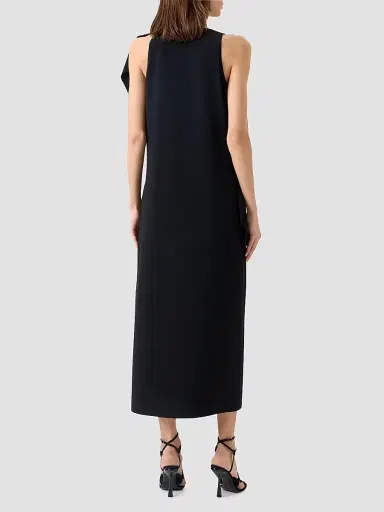 Akris punto Women's Lasercut Crêpe Appliqué Midi Dress - Black - Size 16 | Thumbnail 3 Akris punto Women's Lasercut Crêpe Appliqué Midi Dress - Black - Size 16 | Thumbnail 3