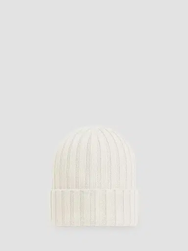 Moncler Women's Beanie Hat in Wool - White | Thumbnail 2 Moncler Women's Beanie Hat in Wool - White | Thumbnail 2