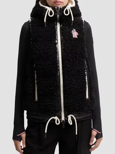 Moncler Grenoble Women's Down-Filled Vest in Teddy - Black - Size Large | Thumbnail 2 Moncler Grenoble Women's Down-Filled Vest in Teddy - Black - Size Large | Thumbnail 2