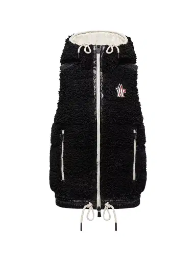 Moncler Grenoble Women's Down-Filled Vest in Teddy - Black - Size Large | Thumbnail 1 Moncler Grenoble Women's Down-Filled Vest in Teddy - Black - Size Large | Thumbnail 1