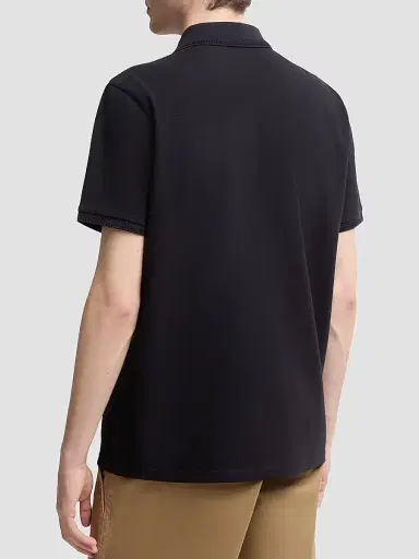 Moncler Men's Polo Shirt in Cotton Piquet - Night Blue | Thumbnail 3 Moncler Men's Polo Shirt in Cotton Piquet - Night Blue | Thumbnail 3