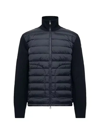 Moncler Men's Down-Filled Cardigan - Navy Blue | Thumbnail 1 Moncler Men's Down-Filled Cardigan - Navy Blue | Thumbnail 1