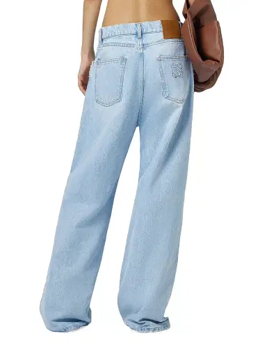 GIUSEPPE DI MORABITO Women's Act II: The Fall of Icarus Imitation Pearl-Embellished Wide-Leg Jeans | Thumbnail 4 GIUSEPPE DI MORABITO Women's Act II: The Fall of Icarus Imitation Pearl-Embellished Wide-Leg Jeans | Thumbnail 4