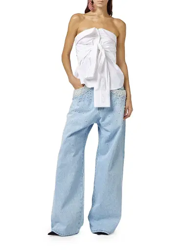 Giuseppe Di Morabito Women's Act II: The Fall of Icarus Cotton Top - White | Thumbnail 2 Giuseppe Di Morabito Women's Act II: The Fall of Icarus Cotton Top - White | Thumbnail 2