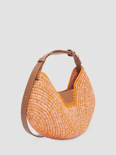 Loewe Women's x Paula's Ibiza Swing Melange Raffia & Leather Shoulder Bag | Thumbnail 2 Loewe Women's x Paula's Ibiza Swing Melange Raffia & Leather Shoulder Bag | Thumbnail 2