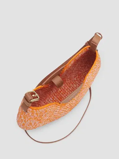 Loewe Women's x Paula's Ibiza Swing Melange Raffia & Leather Shoulder Bag | Thumbnail 3 Loewe Women's x Paula's Ibiza Swing Melange Raffia & Leather Shoulder Bag | Thumbnail 3