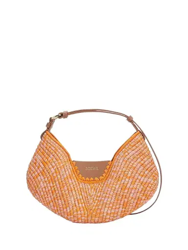 Loewe Women's x Paula's Ibiza Swing Melange Raffia & Leather Shoulder Bag | Thumbnail 1 Loewe Women's x Paula's Ibiza Swing Melange Raffia & Leather Shoulder Bag | Thumbnail 1
