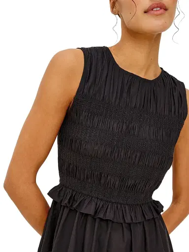 RAILS Women's Rialto Smocked Midi-Dress - Black - Size XL | Thumbnail 7 RAILS Women's Rialto Smocked Midi-Dress - Black - Size XL | Thumbnail 7