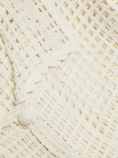 Frame Women's The Crochet Short-Sleeve Top - Cream | Thumbnail 7 Frame Women's The Crochet Short-Sleeve Top - Cream | Thumbnail 7