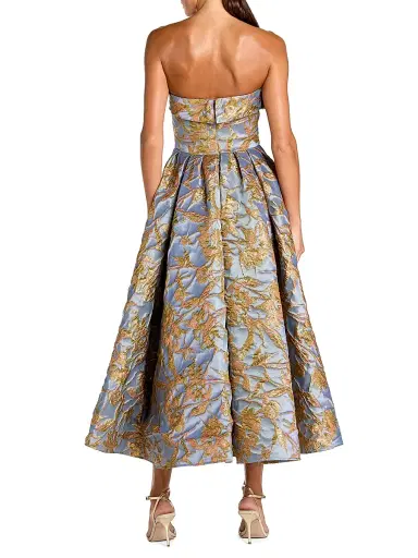 Mac Duggal Women's Floral Brocade Midi-Dress | Thumbnail 2 Mac Duggal Women's Floral Brocade Midi-Dress | Thumbnail 2