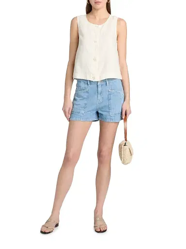 L'Agence Women's Kyra Cotton High-Rise Denim Shorts - Seattle - Size 32 | Thumbnail 2 L'Agence Women's Kyra Cotton High-Rise Denim Shorts - Seattle - Size 32 | Thumbnail 2