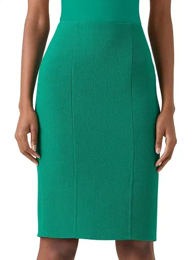 Akris Women's Double-Face Crepe Wool Pencil Skirt - Tourmaline | Thumbnail 3 Akris Women's Double-Face Crepe Wool Pencil Skirt - Tourmaline | Thumbnail 3