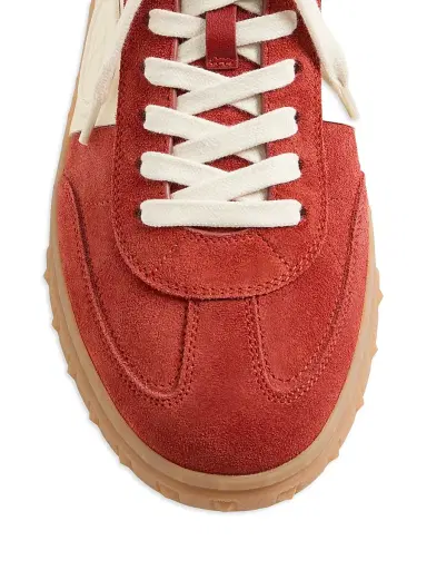 Valentino Garavani Men's Upvillage Low Top Sneakers in Split Leather - Red Ivory - Size 13 | Thumbnail 5 Valentino Garavani Men's Upvillage Low Top Sneakers in Split Leather - Red Ivory - Size 13 | Thumbnail 5