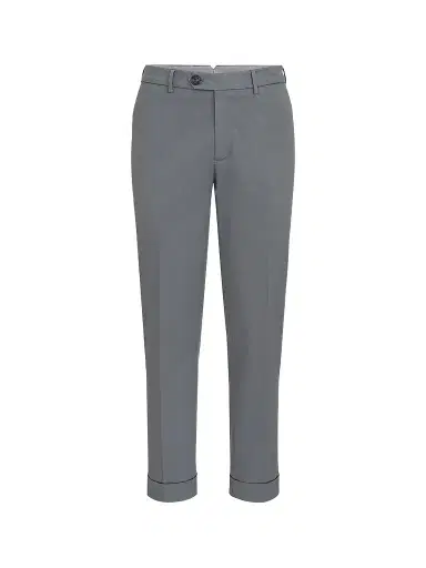 Brunello Cucinelli Men's Garment Dyed Italian Fit Trousers - Grey | Thumbnail 1 Brunello Cucinelli Men's Garment Dyed Italian Fit Trousers - Grey | Thumbnail 1