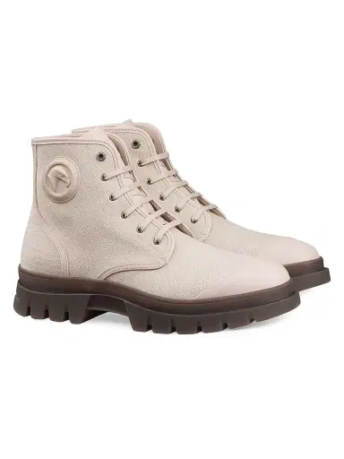 Stefano Ricci Men's Sophisticated Leather Ankle Boots - Beige | Thumbnail 2 Stefano Ricci Men's Sophisticated Leather Ankle Boots - Beige | Thumbnail 2