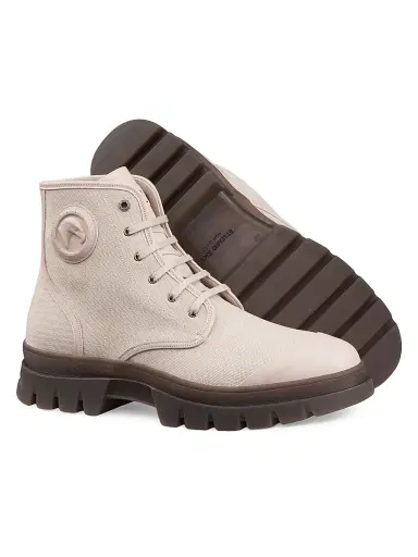 Stefano Ricci Men's Sophisticated Leather Ankle Boots - Beige | Thumbnail 4 Stefano Ricci Men's Sophisticated Leather Ankle Boots - Beige | Thumbnail 4
