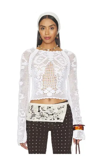 KETTEL ATELIER Talia Crochet Blouse | Thumbnail 1 KETTEL ATELIER Talia Crochet Blouse | Thumbnail 1