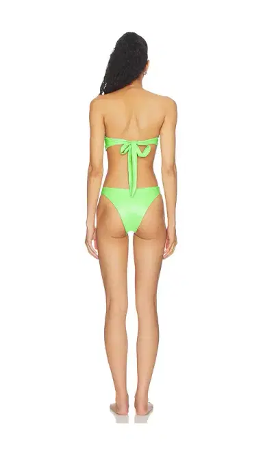 naranja furcado Latex Splash Matte Bandeau Bikini Set | Thumbnail 3 naranja furcado Latex Splash Matte Bandeau Bikini Set | Thumbnail 3