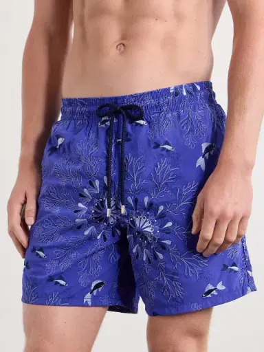 Vilebrequin Mistral Straight-Leg Mid-Length Embroidered Swim Shorts - Men | Thumbnail 2 Vilebrequin Mistral Straight-Leg Mid-Length Embroidered Swim Shorts - Men | Thumbnail 2