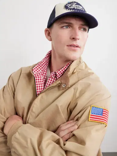 Cherry Los Angeles 6 Star Logo-Embroidered Studded Canvas and Mesh Trucker Cap - Men | Thumbnail 3 Cherry Los Angeles 6 Star Logo-Embroidered Studded Canvas and Mesh Trucker Cap - Men | Thumbnail 3