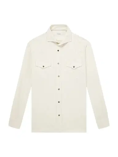 Brunello Cucinelli Cutaway-Collar Cotton-Corduroy Western Shirt - Men | Thumbnail 1 Brunello Cucinelli Cutaway-Collar Cotton-Corduroy Western Shirt - Men | Thumbnail 1