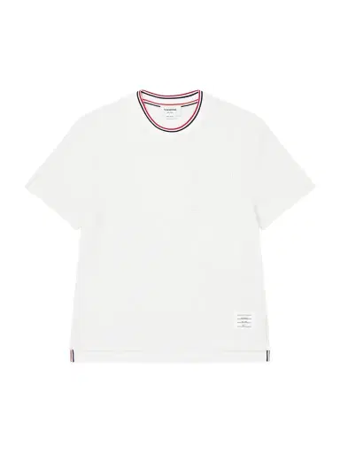Thom Browne Pointelle-Knit Cotton and Linen-Blend T-Shirt - Men | Thumbnail 1 Thom Browne Pointelle-Knit Cotton and Linen-Blend T-Shirt - Men | Thumbnail 1
