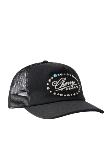 Cherry Los Angeles 6 Star Logo-Embroidered Studded Canvas and Mesh Baseball Cap - Men | Thumbnail 1 Cherry Los Angeles 6 Star Logo-Embroidered Studded Canvas and Mesh Baseball Cap - Men | Thumbnail 1