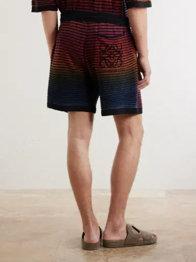 Loewe Paula's Ibiza Straight-Leg Striped Cotton-Blend Shorts - Men | Thumbnail 4 Loewe Paula's Ibiza Straight-Leg Striped Cotton-Blend Shorts - Men | Thumbnail 4