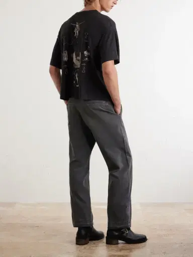 Enfants Riches Déprimés Antique Work Straight-Leg Distressed Cotton Trousers - Men | Thumbnail 4 Enfants Riches Déprimés Antique Work Straight-Leg Distressed Cotton Trousers - Men | Thumbnail 4