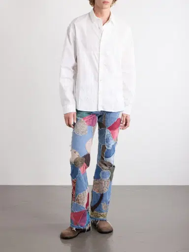 KAPITAL Rat Flared Patchwork Frayed Jeans - Men | Thumbnail 2 KAPITAL Rat Flared Patchwork Frayed Jeans - Men | Thumbnail 2