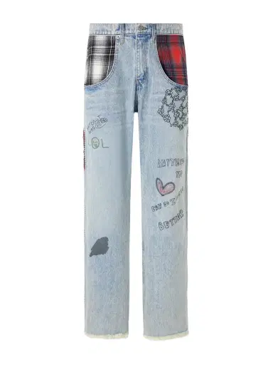 Satoshi Nakamoto Nessa Wide-Leg Printed Embellished Jeans - Men | Thumbnail 1 Satoshi Nakamoto Nessa Wide-Leg Printed Embellished Jeans - Men | Thumbnail 1