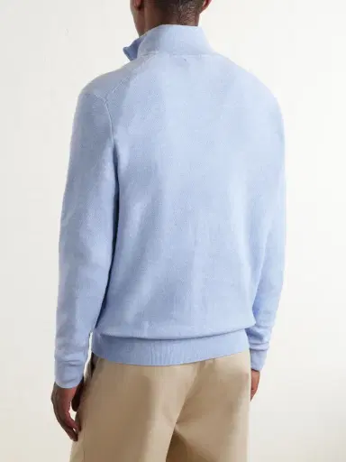 Polo Ralph Lauren Logo-Embroidered Cotton Half-Zip Sweater - Men | Thumbnail 4 Polo Ralph Lauren Logo-Embroidered Cotton Half-Zip Sweater - Men | Thumbnail 4