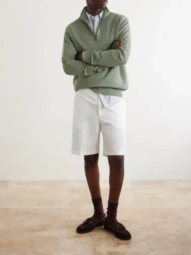 Polo Ralph Lauren Logo-Embroidered Cotton Half-Zip Sweater - Men | Thumbnail 2 Polo Ralph Lauren Logo-Embroidered Cotton Half-Zip Sweater - Men | Thumbnail 2